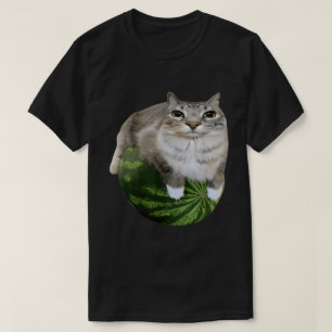 T-shirt Chat de pastèque Mème amusant Kitty Art
