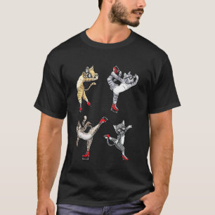 T-shirt Chat de patinage artistique