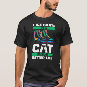 T-shirt Chat de patinage artistique Patinage sur glace