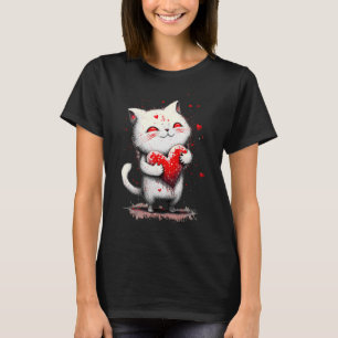T-shirt Chat De Peinture Splatter Accroché Un Coussin En F