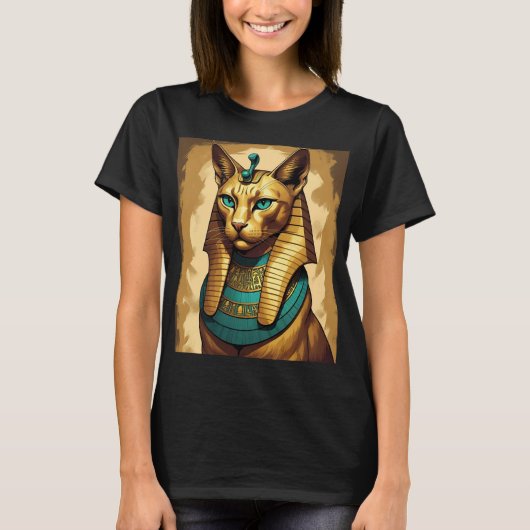 T-shirt Chat de Pharaon égyptien antique (Devant)
