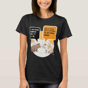 T-shirt Chat de philosophie Point Rouge Humour Existential