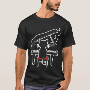 T-shirt Chat de piano amateur de musique professeur compos