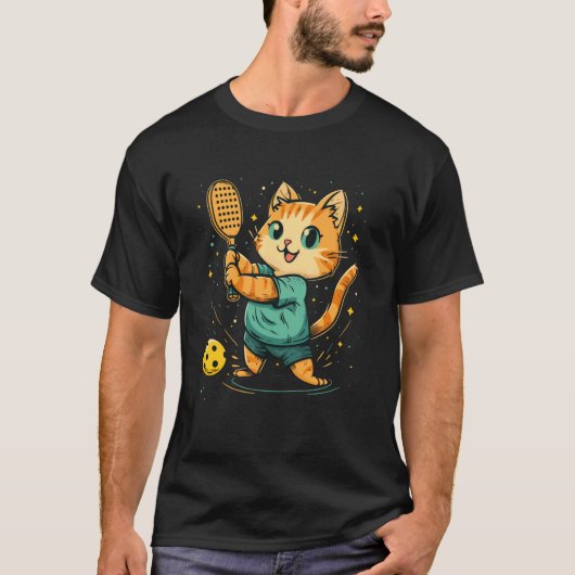 T-shirt Chat de pickleball (Devant)