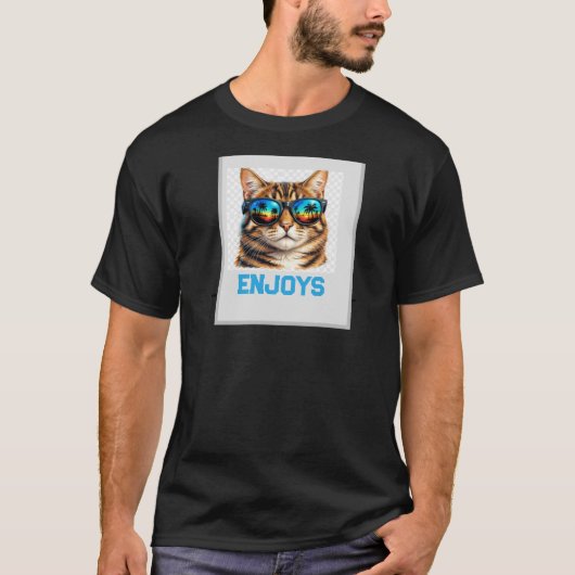 T-shirt Chat de plage (Devant)