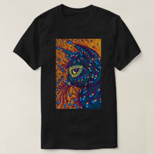 T-shirt Chat de plume de paon, Louis Wain