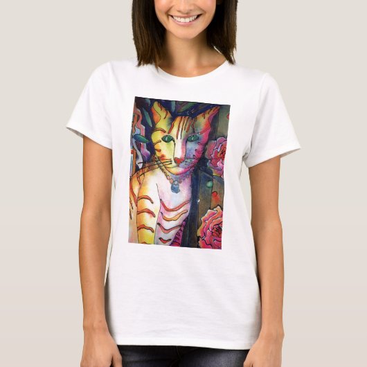 T-shirt Chat de plusieurs couleurs (Devant)