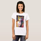 T-shirt Chat de plusieurs couleurs (Devant entier)