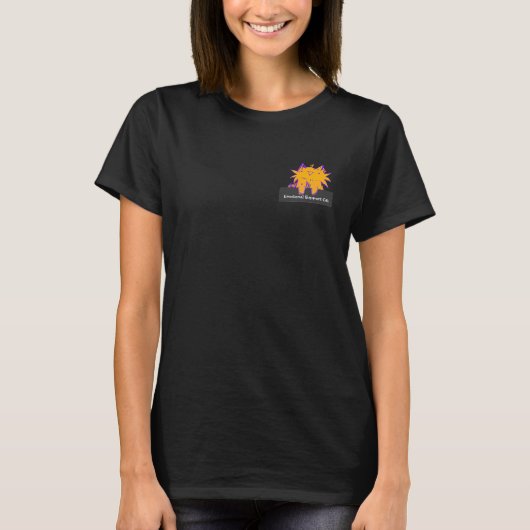T-shirt Chat de poche de support émotionnel (Devant)