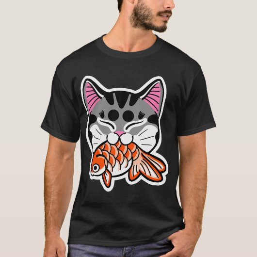T-shirt Chat de poisson (Devant)