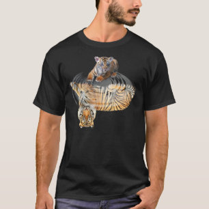 T-shirt Chat de réflexion tigre pour conception de chat am
