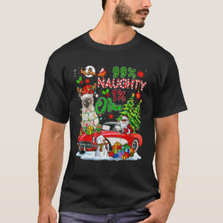 T-shirt Chat de renne 99 pour cent vilain 1 gentil avec le