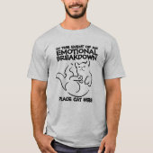 T-shirt Chat de rupture émotionnelle (Devant)
