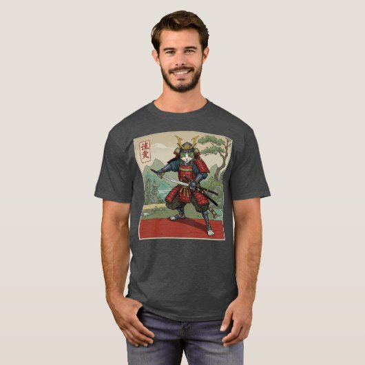 T-shirt Chat de Samurai (Devant entier)