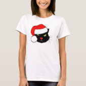 T-shirt Chat de Santa Hat (Devant)