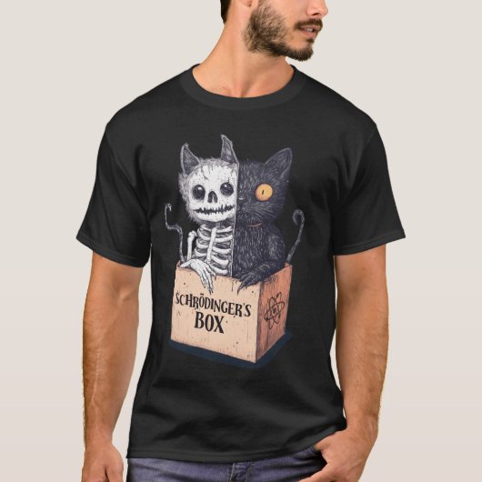 T-shirt Chat de Schrödinger drôle (Devant)