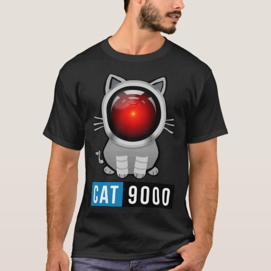 T-shirt Chat de science-fiction sur l'intelligence artific (Devant)
