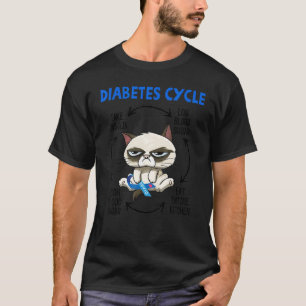 T-shirt Chat de sensibilisation au diabète Cycle diabète