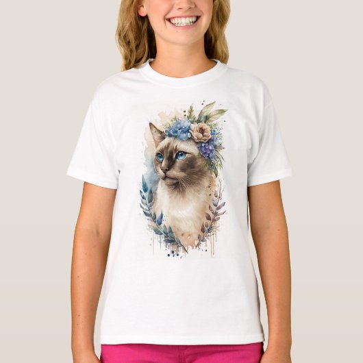T-shirt Chat de Siamese (Devant)