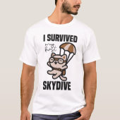 T-shirt Chat de skydiving mignon drôle skydiving (Devant)