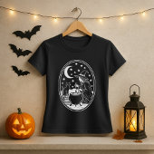 T-shirt Chat de sorcière Cauldron Mystic