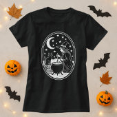 T-shirt Chat de sorcière Cauldron Mystic