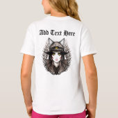 T-shirt Chat de sorcière Halloween Déplaisant Portrait mig (Dos)