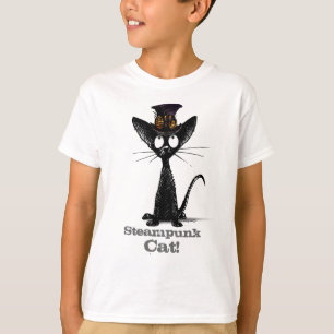 T-shirt Chat de Steampunk dans les enfants faits sur
