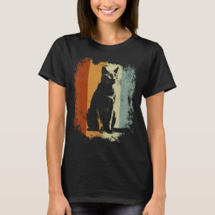 T-shirt Chat de style rétro bleu russe