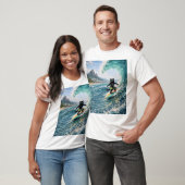 T-shirt Chat de Surf Cool (Unisexe)