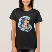 T-shirt Chat De Surf Et Manger Sushi Chat (Devant)