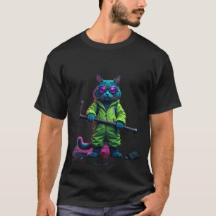 T-shirt Chat de survie Combinaison Hazmat Post Apocalyptiq