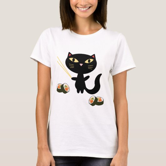 T-shirt Chat de sushi (Devant)