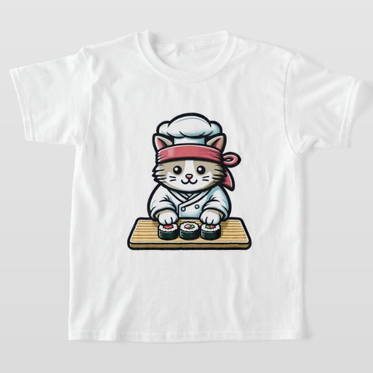 T-shirt Chat de sushi - Chat mignonne et amusante faisant  (Poser)