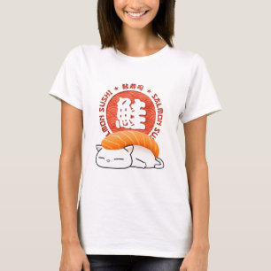 T-shirt Chat de sushi saumon