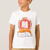 T-shirt Chat de sushi saumon (Devant)