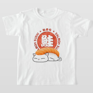 T-shirt Chat de sushi saumon