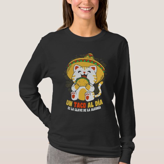 T-shirt Chat de taco de Cinco de Mayo (Devant)