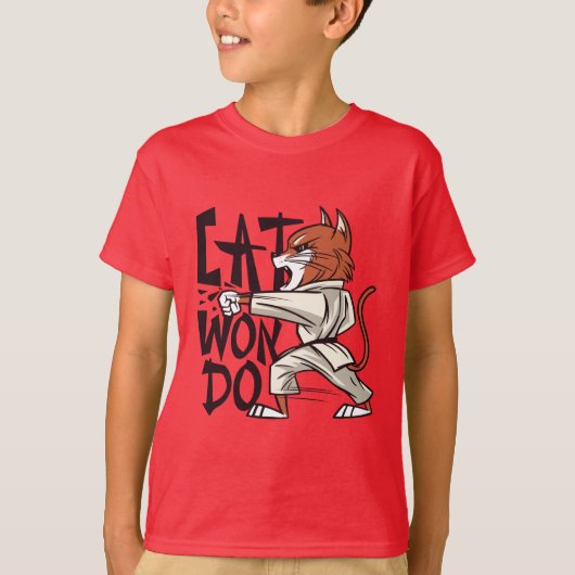 T-shirt Chat de Taekwondo (Devant)