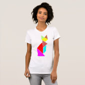 T-shirt chat de tangram (Devant entier)