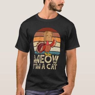 T-shirt Chat de Thanksgiving Chat Faux Miau Dinde Chats