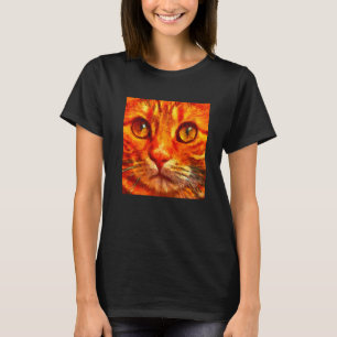 T-shirt Chat de tigre orange