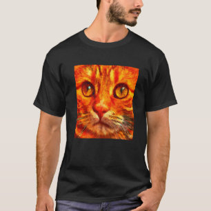 T-shirt Chat de tigre orange