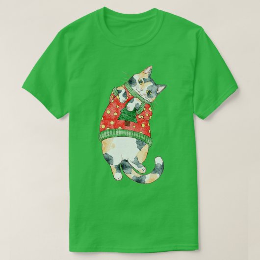 T-shirt Chat de vacances Calico (Design devant)