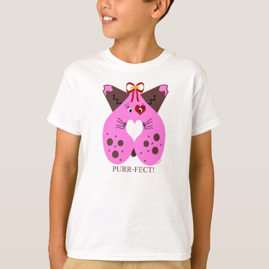 T-shirt Chat de Valentine Kitty de Ronronnement-Fect (Devant)