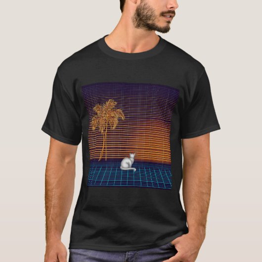 T-shirt Chat de veille néon (Devant)