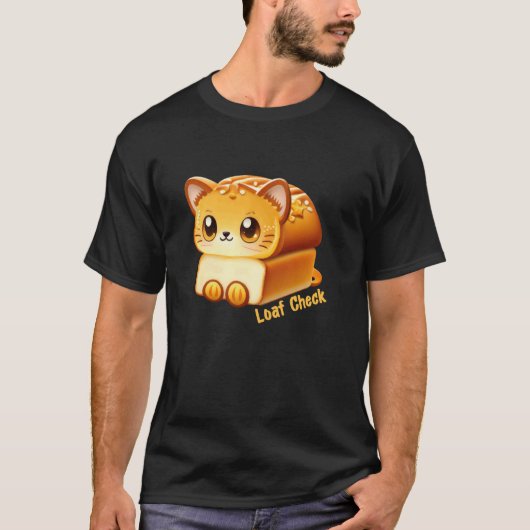T-shirt Chat de vérification de pain (Devant)
