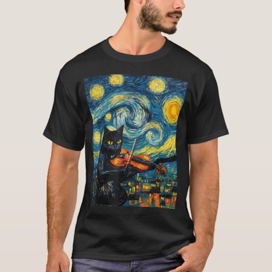T-shirt Chat de violon alt violon drôle (Devant)