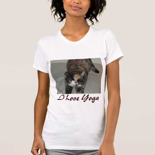 T-shirt Chat de yoga (Devant)