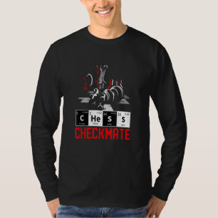 T-shirt Chat D'Échecs Avec Chimique Tableau Périodique D'E